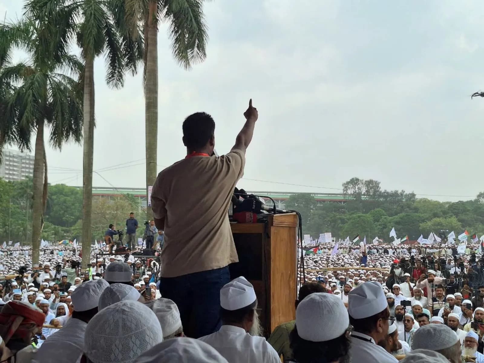 Grand rally in Dhaka — speaking to a sea of people